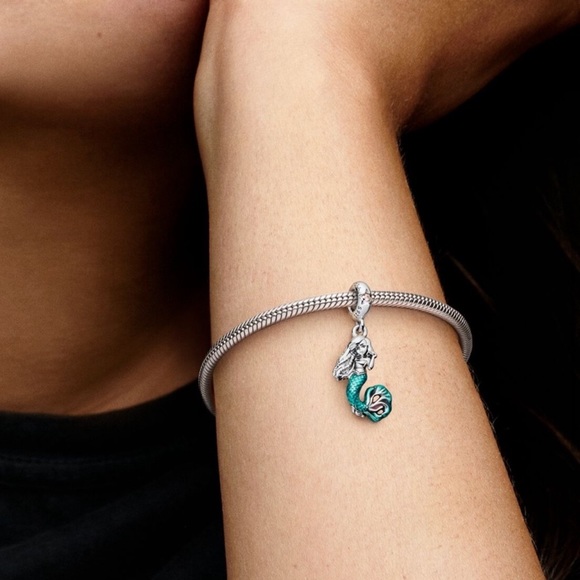 NWOT Pandora x Disney Little Mermaid Ariel Dangle Charm - 792695C01 - Picture 5 of 16